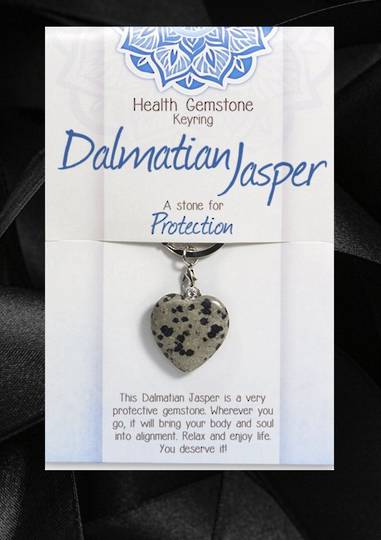Dalmatian Jasper a Stone for Protection Keyring